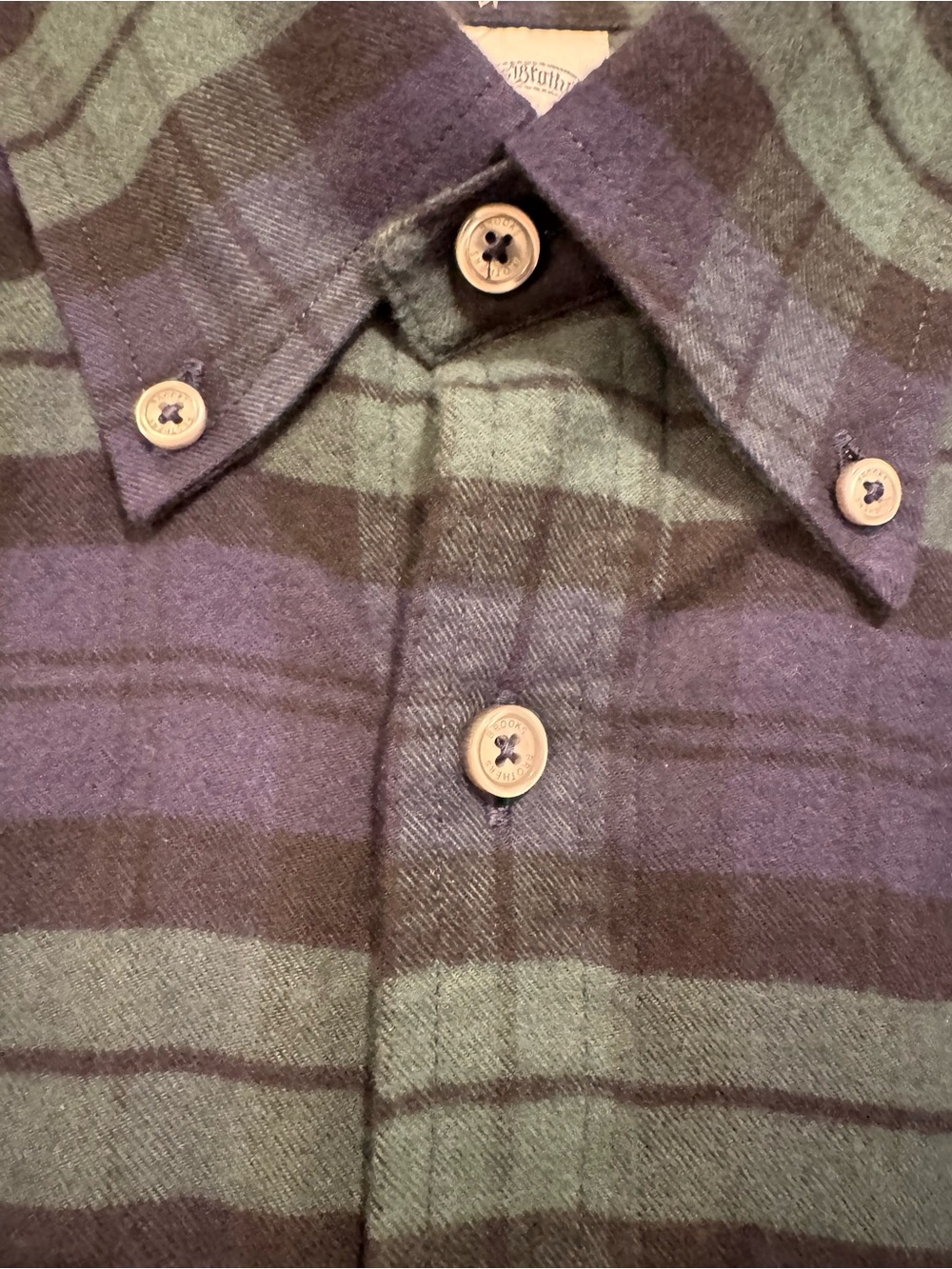 NWT Brooks Brothers Navy/Green Plaid Regent Fit Non-Iron Supima Cotton Shirt